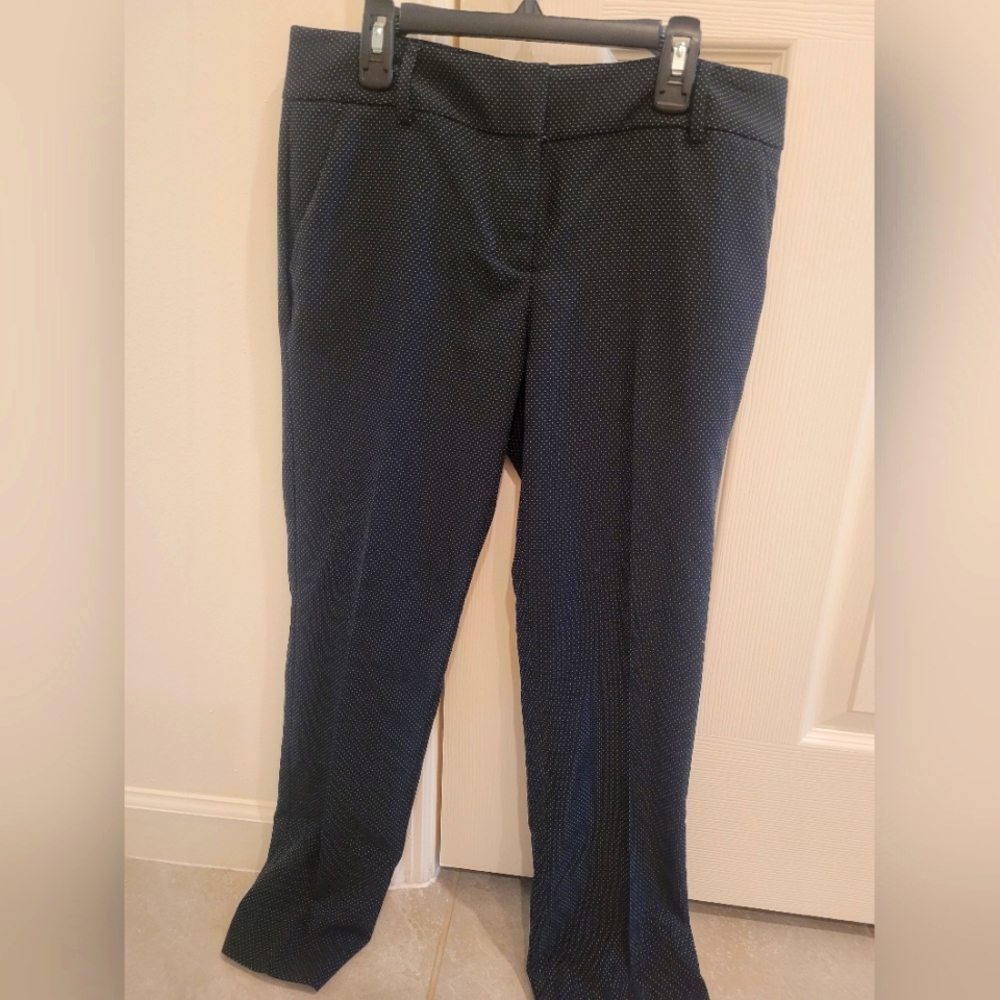 New York and Company Navy/White Polka dot pants